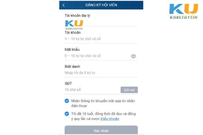 Những câu hỏi thường gặp khi chơi tại Kubet – Tất cả giải đáp tại đây 3 Đăng kí tài khoản Kubet nhanh chóng, đơn giản